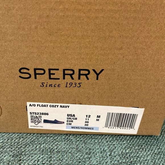 Sperry Authentic Original Float Cozy Boat Shoe Faux Fur Lined Navy Sz Men's 12 - Picture 9 of 9